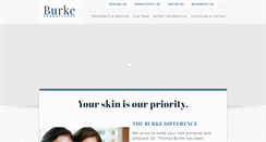Desktop Screenshot of burkedermatology.com